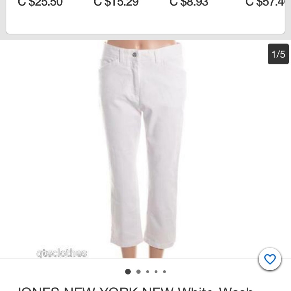 Jones New York signature white capris